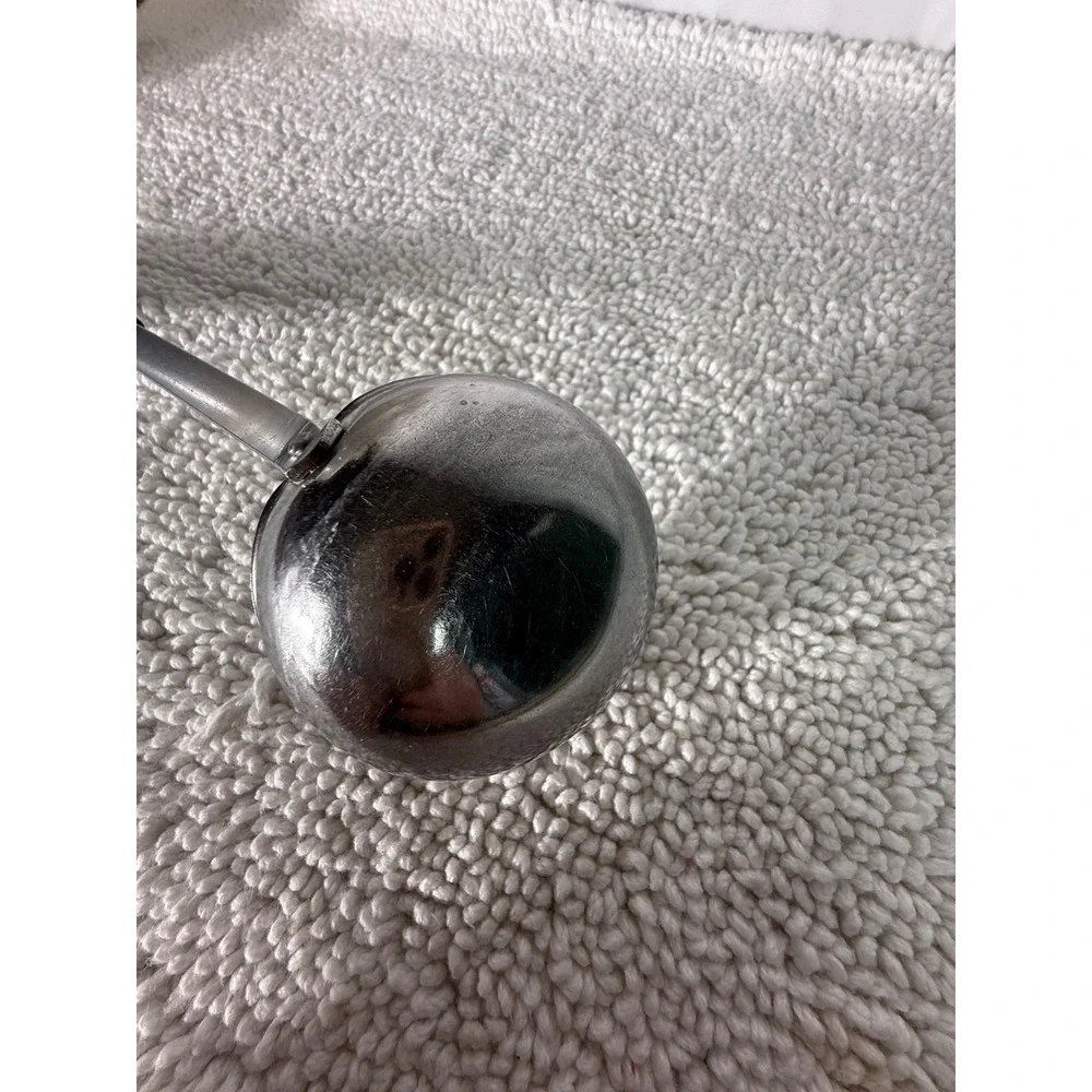 Vintage Ekco Forge Stainless Steel Ladle with Pour Spout USA Made Silver‎ Grey